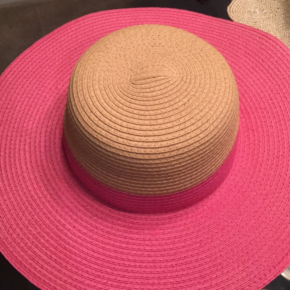 Pink and Tan Straw Hat - Picture 4 of 5
